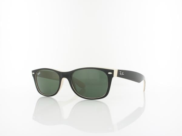 Ray Ban New Wayfarer RB2132 875 52 top black on beige / crystal green