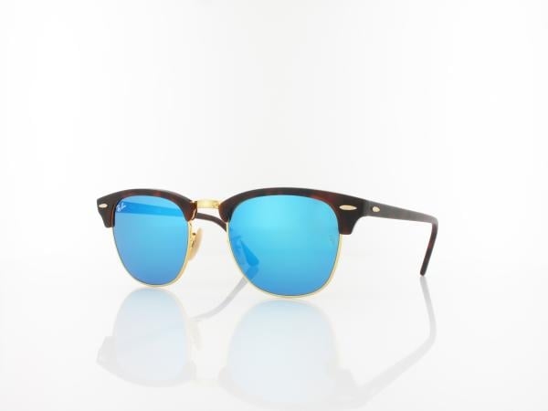 Ray Ban Clubmaster RB3016 114517 51 sand havana gold / grey mirror blue