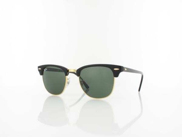 Ray Ban Clubmaster RB3016 W0365 49 ebony arista / crystal green