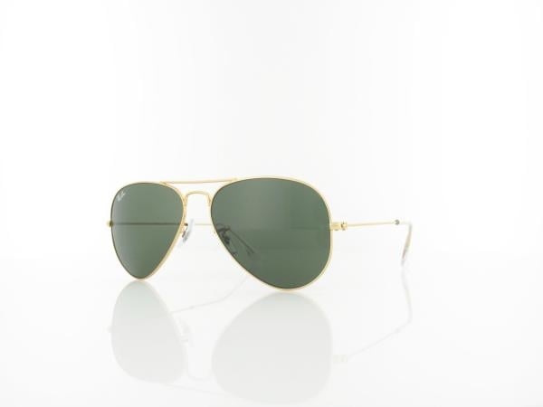 Ray Ban Aviator Large Metal RB3025 W3234 55 arista gold / crystal green