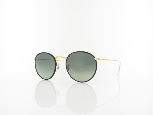 Ray Ban Round full color RB3447JM 919671 50 black on legend gold / dark grey gradient