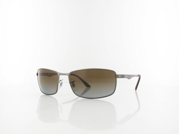 Ray Ban RB3498 029/T5 61 matte gunmetal / grey gradient brown polar