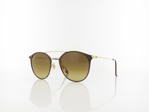 Ray Ban RB3546 900985 49 gold top brown / brown gradient