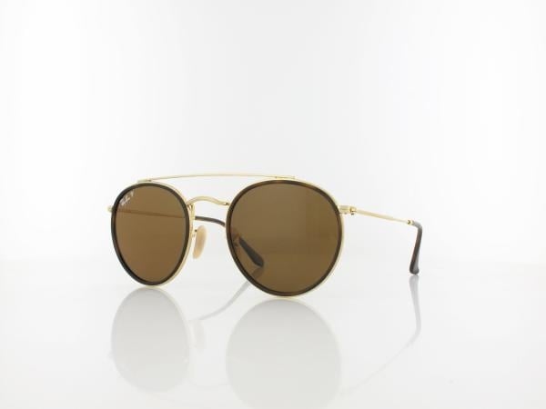 Ray Ban Round Double Bridge RB3647N 001/57 51 gold / polar brown