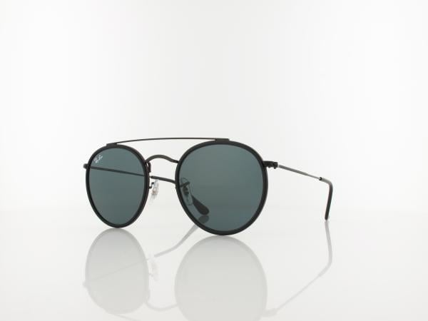 Ray Ban Round Double Bridge RB3647N 002/R5 51 black / blue