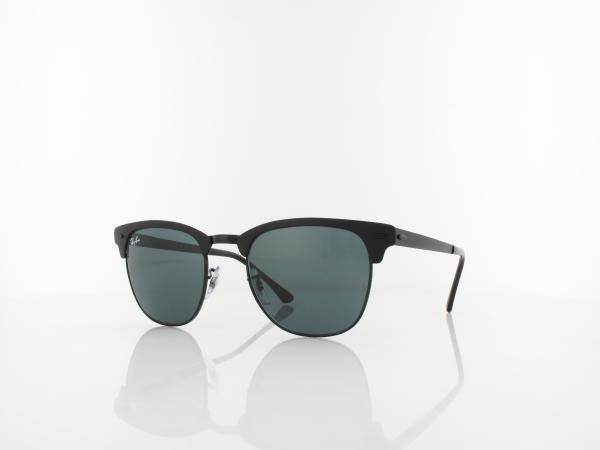 Ray Ban Clubmaster Metal RB3716 186/R5 51 matte black on black / blue