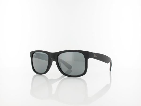 Ray Ban Justin RB4165 622/6G 51 rubber black / grey mirror silver