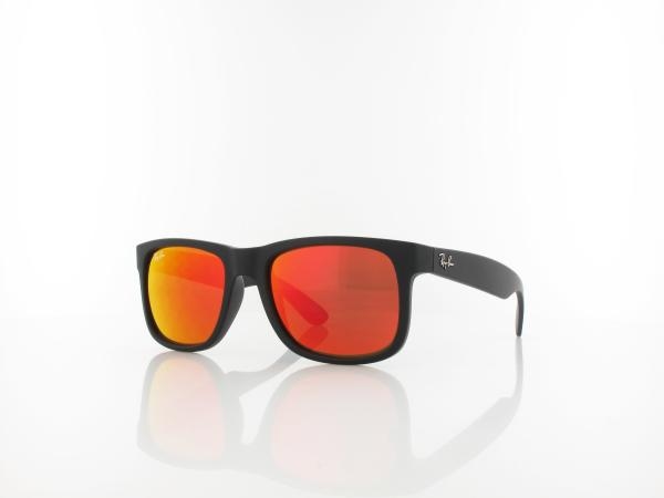 Ray Ban Justin RB4165 622/6Q 51 rubber black / brown mirror orange