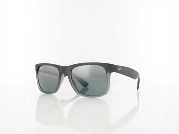 Ray Ban Justin RB4165 852/88 51 rubber grey transparent / grey gradient silver mirror