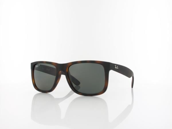 Ray Ban JUSTIN RB4165 86587 55 rubber havana / dark grey polar