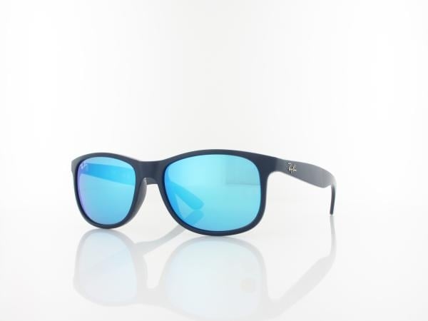 Ray Ban Andy RB4202 615355 55 shiny blue on matte top / green mirror blue